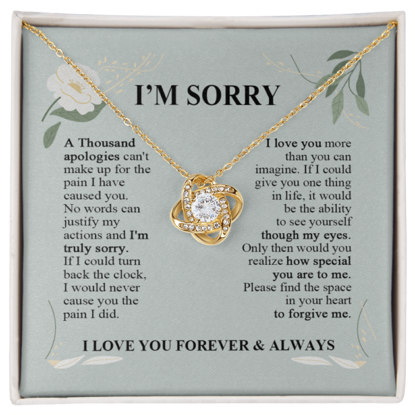 I'm Sorry A Thousand Apologies - Love Knot Necklace - Apology Gifts for Her - Image 5