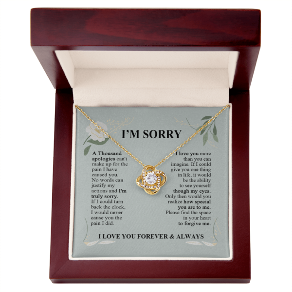 I'm Sorry A Thousand Apologies - Love Knot Necklace - Apology Gifts for Her - Image 4