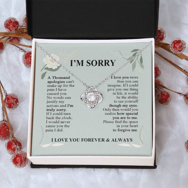 I'm Sorry A Thousand Apologies - Love Knot Necklace - Apology Gifts for Her - Image 14